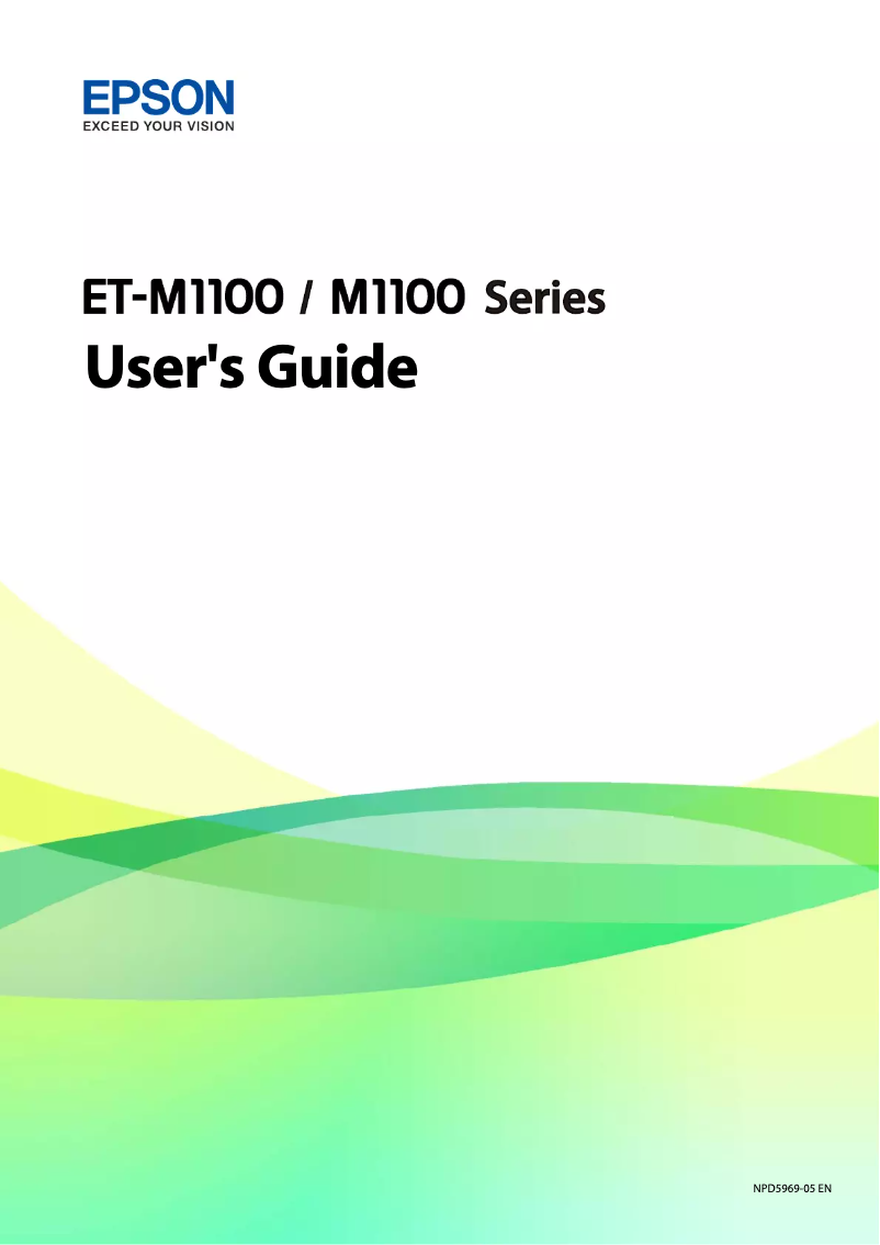 Image de la première page du manuel de l'appareil EcoTank M1108