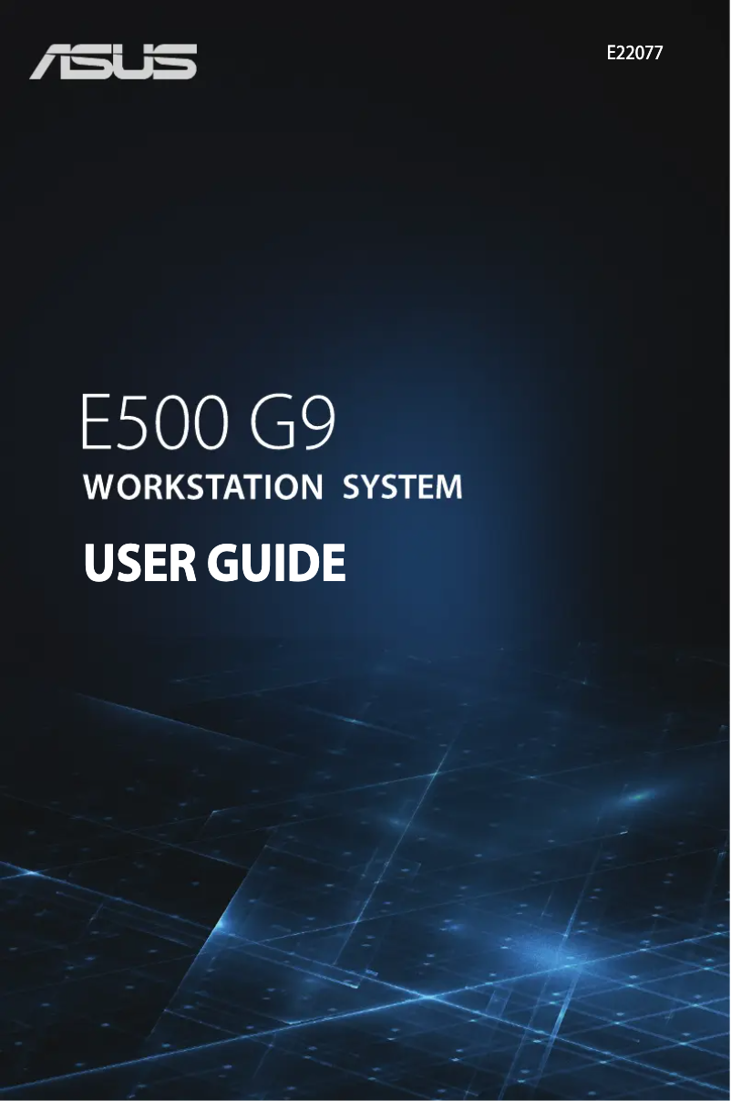 Page n°1 - Manuel utilisateur Asus ExpertCenter E500 G9