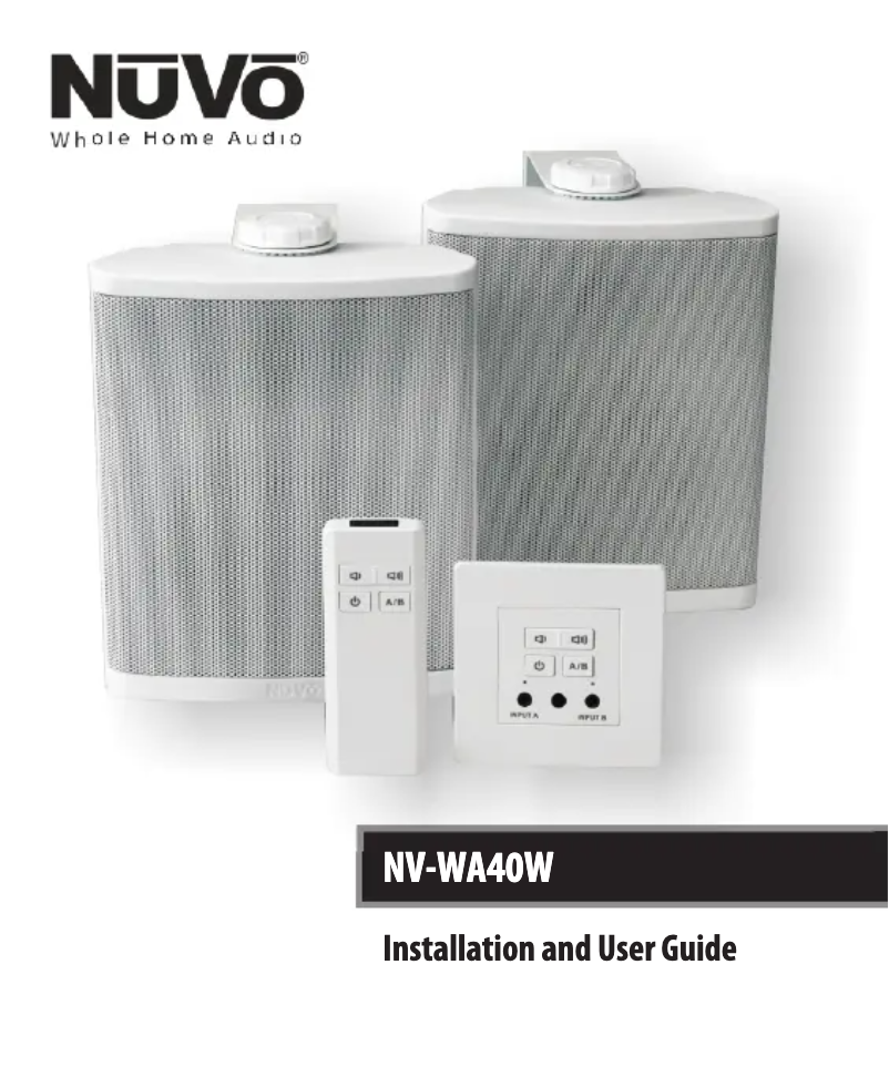 Image de la première page du manuel de l'appareil NV-WA40W