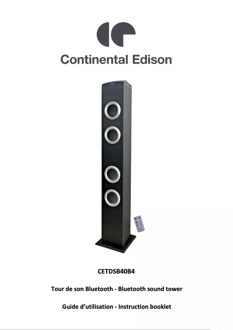 Image de la première page du manuel de l'appareil CETDSB40B4