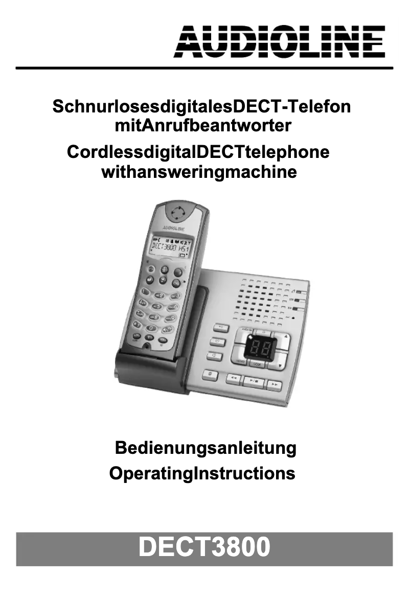 Imagen de la primera página del manual del dispositivo DECT 3800