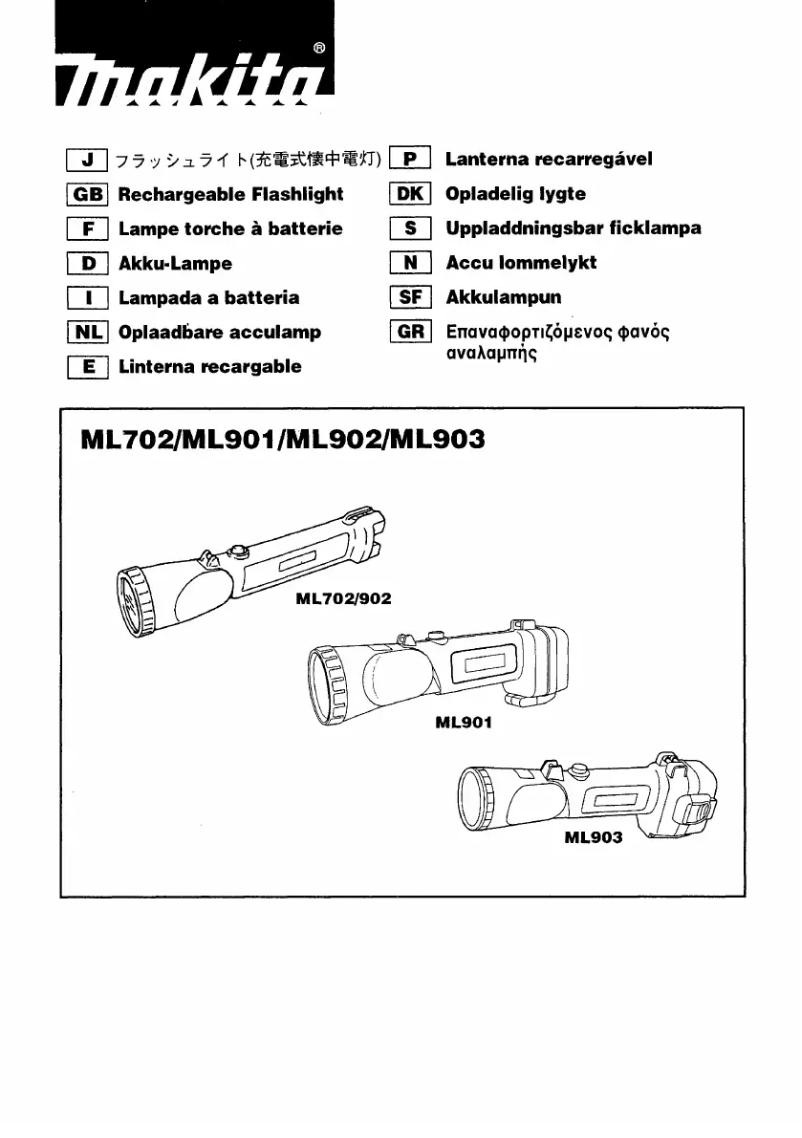 Page 1 of the manual User Manual Makita ML902
