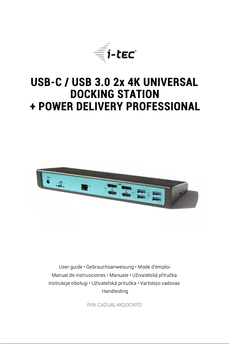 Image de la première page du manuel de l'appareil CADUAL4KDOCKPD
