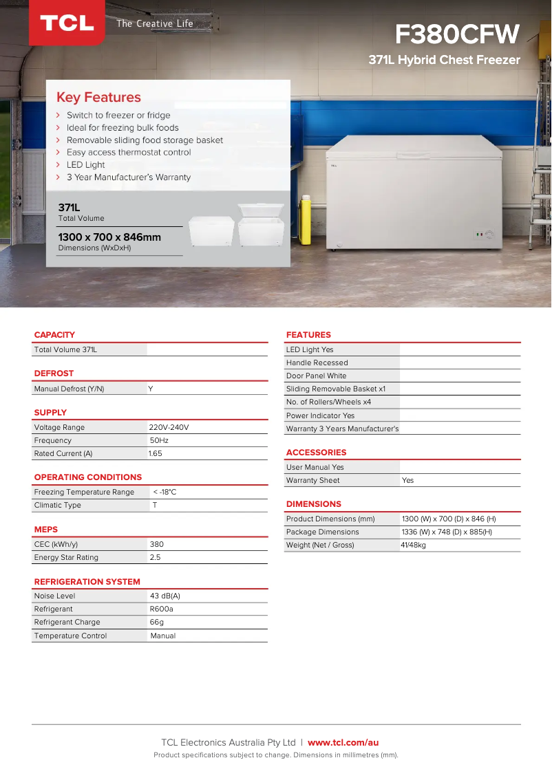 Page 1 of the manual User Manual TCL F380CFW