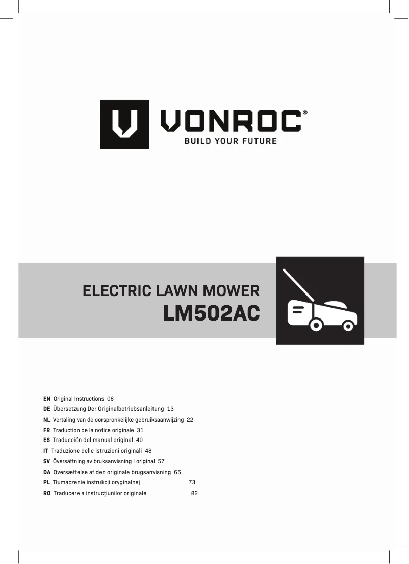 Page 1 de la notice Manuel utilisateur Vonroc LM502AC