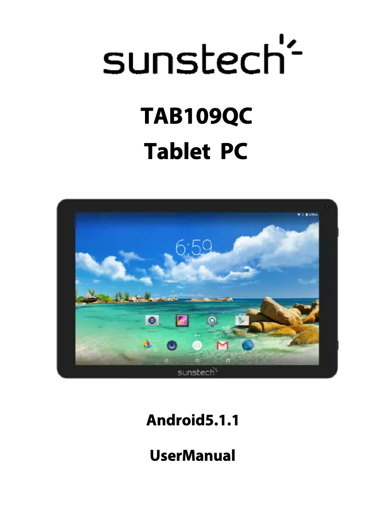 Image de la première page du manuel de l'appareil TAB109QC