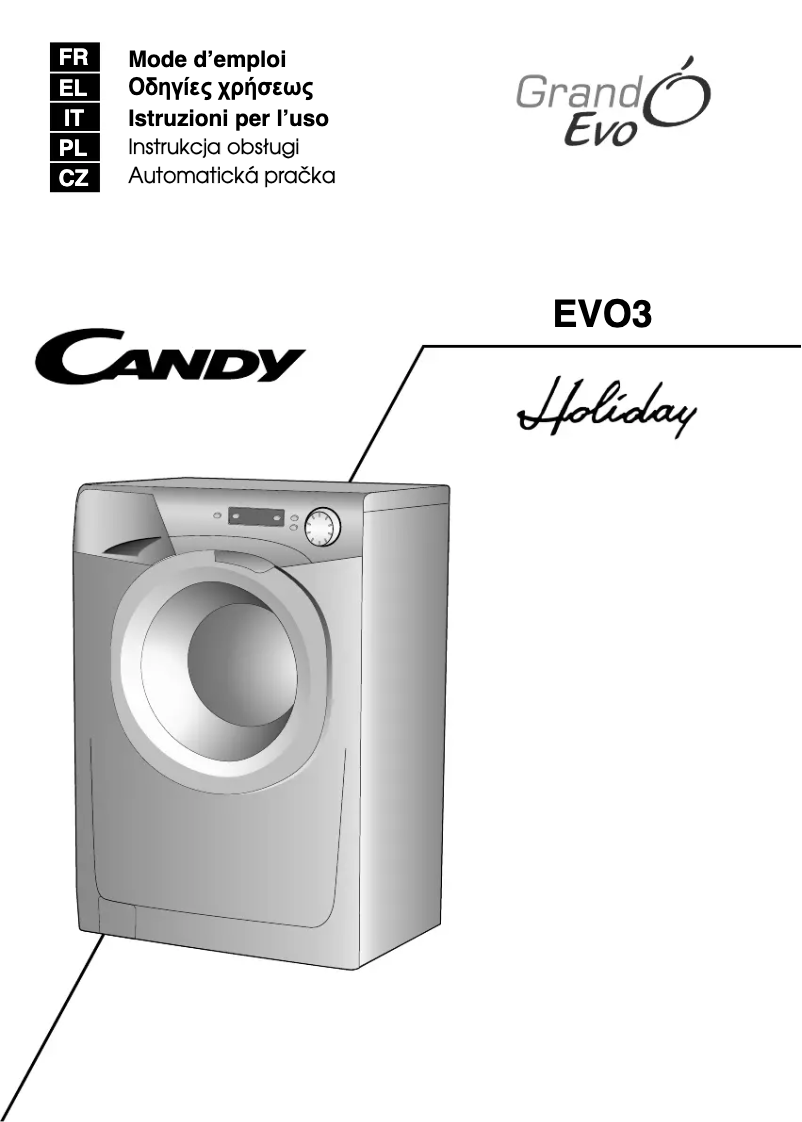 Page 1 de la notice Manuel utilisateur Candy EVO3 1052D-S