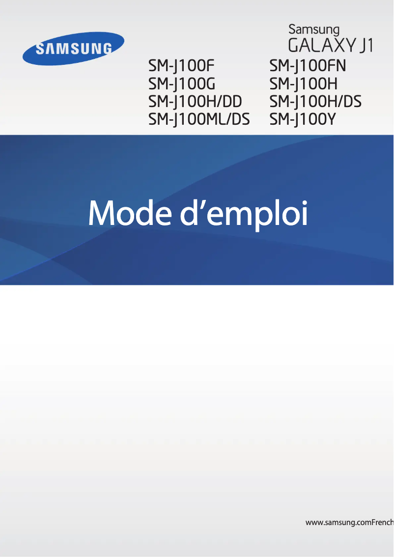 Image de la première page du manuel de l'appareil Galaxy J1 Ace
