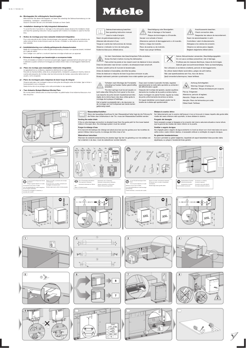 Página 1 del manual Instrucciones / montaje Miele G 7272 SCVi Selection