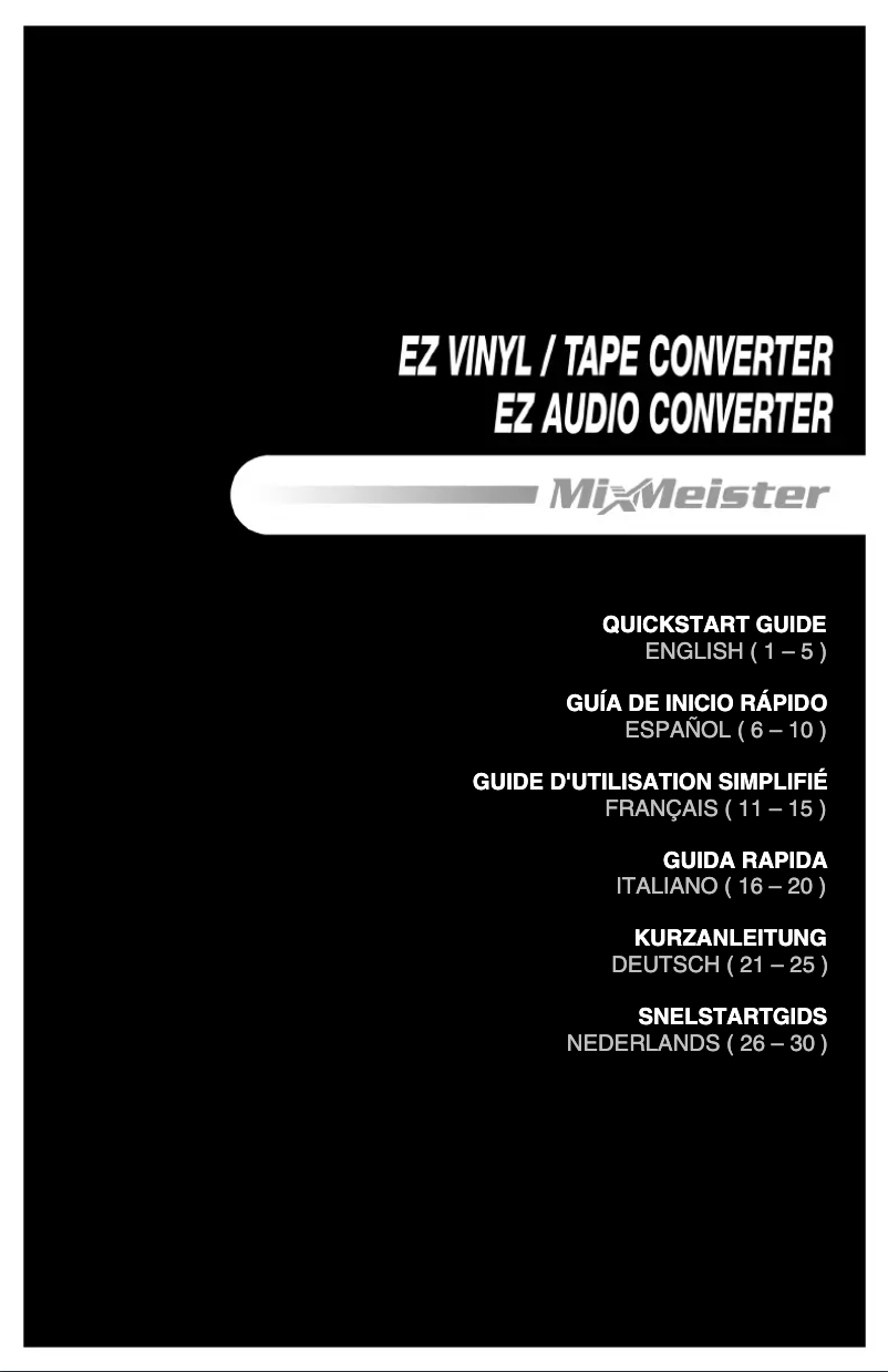 Page 1 de la notice Manuel utilisateur Numark PT01USB