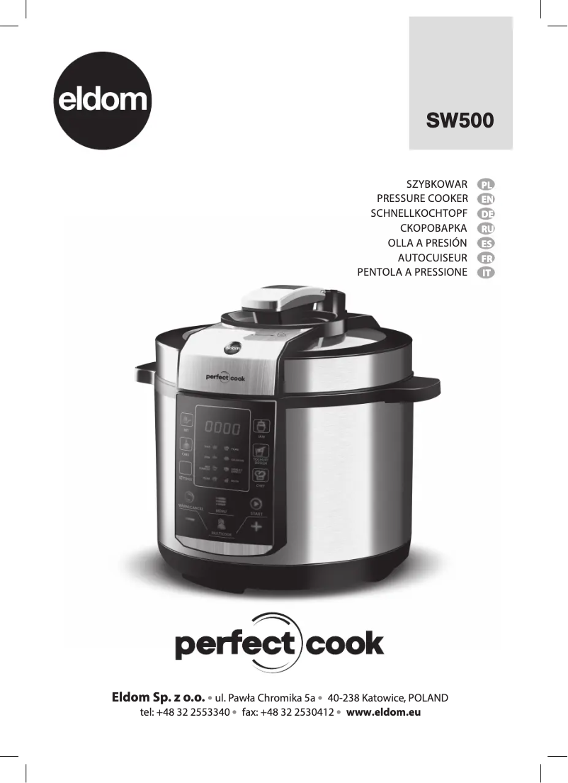 Page 1 de la notice Manuel utilisateur Eldom Perfect Cook SW500