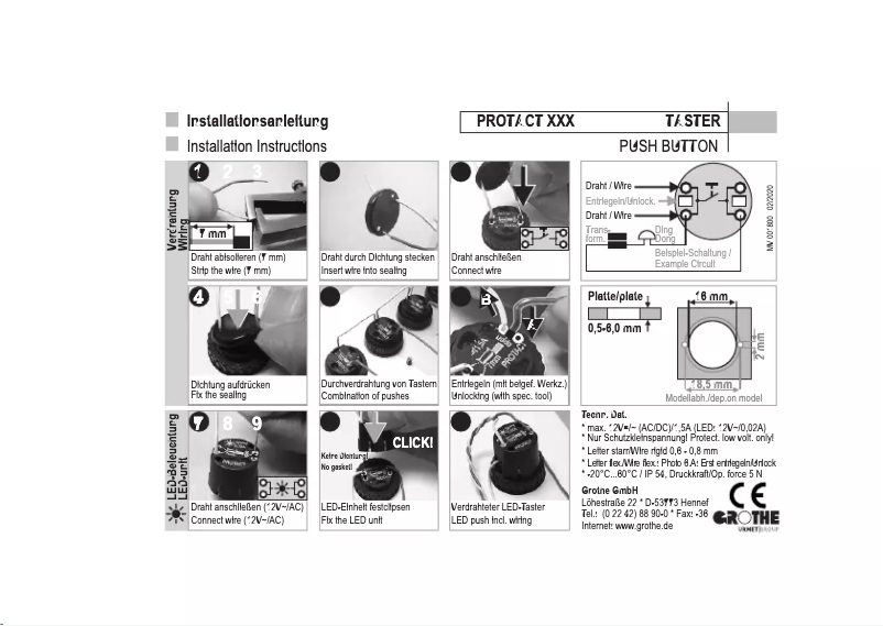 Page 1 de la notice Manuel utilisateur Grothe PROTACT 210 LED