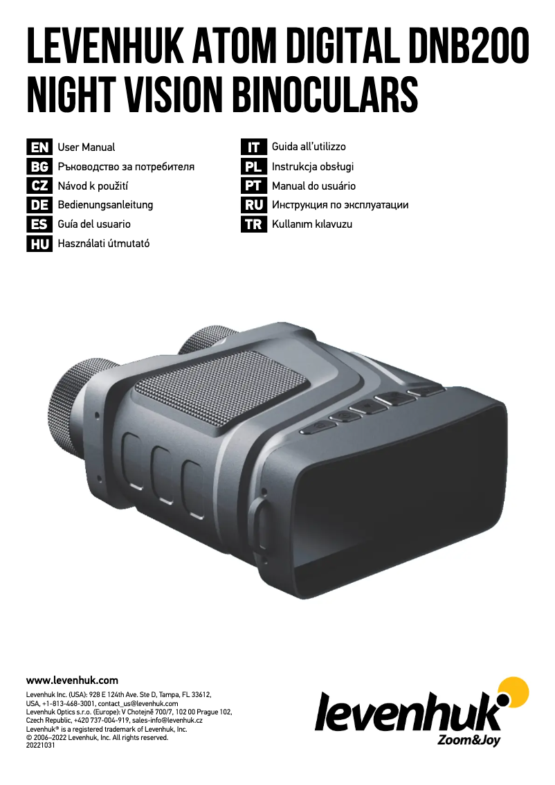 Image de la première page du manuel de l'appareil Atom Digital DNB200