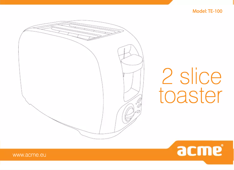 First page image of the manual for TE100