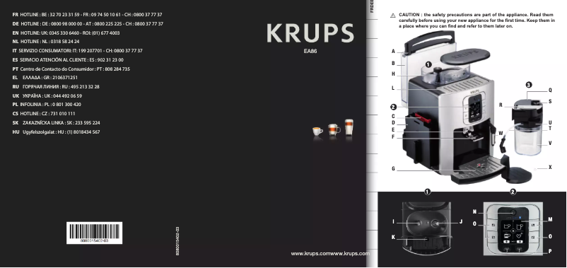 Página 1 del manual Manual de usuario Krups Latte Smart EA860E