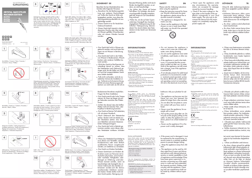 Page 1 de la notice Manuel utilisateur Grundig HS 5734