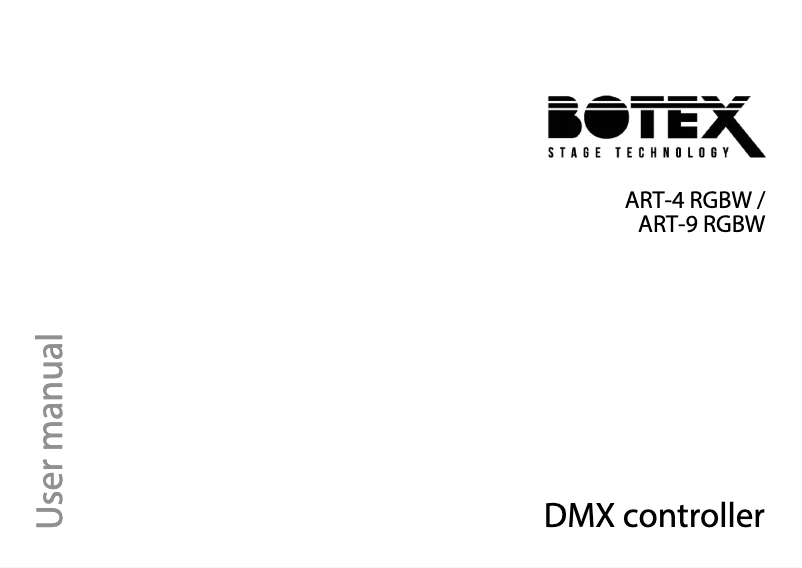 Page n°1 - Manuel utilisateur Botex ART-9