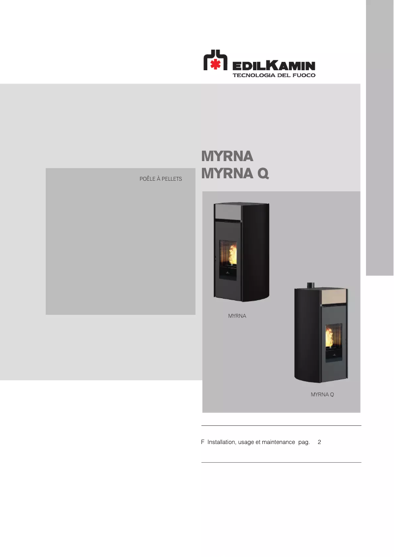 Image de la première page du manuel de l'appareil MYRNA