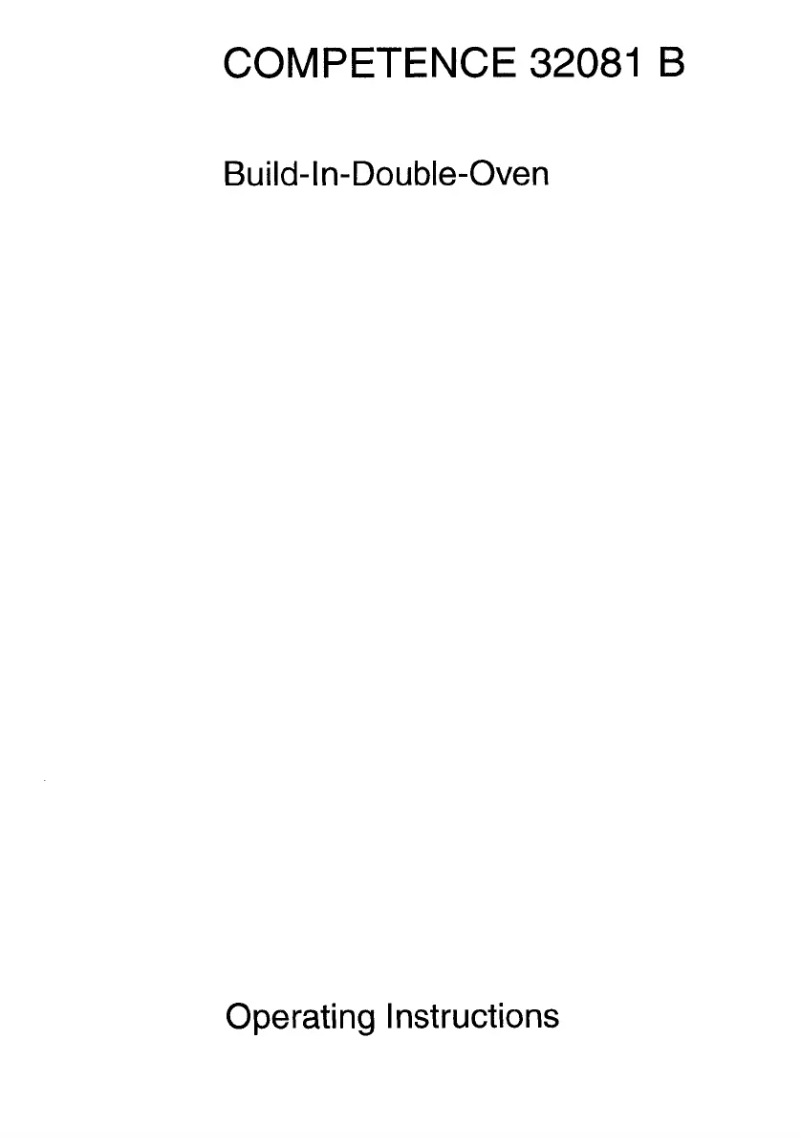Image de la première page du manuel de l'appareil Competence 32081 B m1
