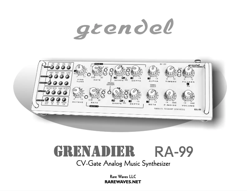 Page n°1 - Manuel utilisateur Grendel Grenadier RA-99