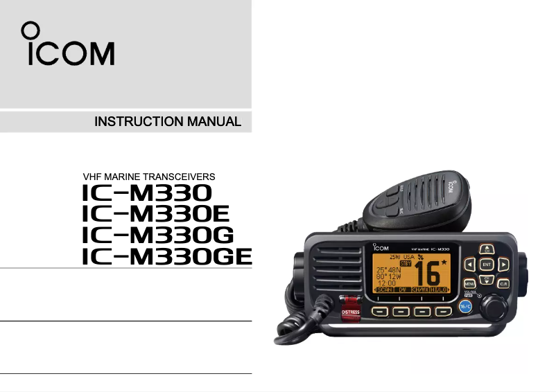 Page n°1 - Manuel utilisateur ICOM IC-M330G/31