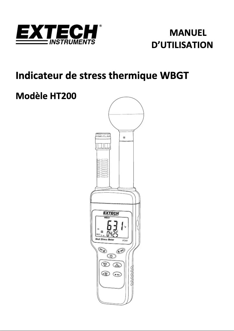 Image de la première page du manuel de l'appareil HT200