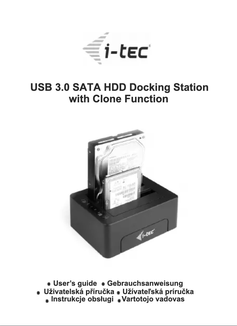 Page 1 de la notice Manuel utilisateur i-TEC U3CLONEDOCK