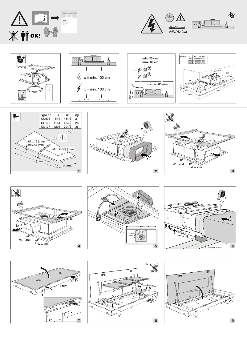 Page 1 de la notice Guide d'installation Atag CU12755RM