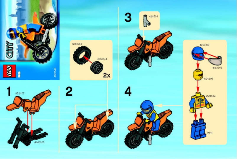Page 1 de la notice Manuel utilisateur Lego Coastguard Bike