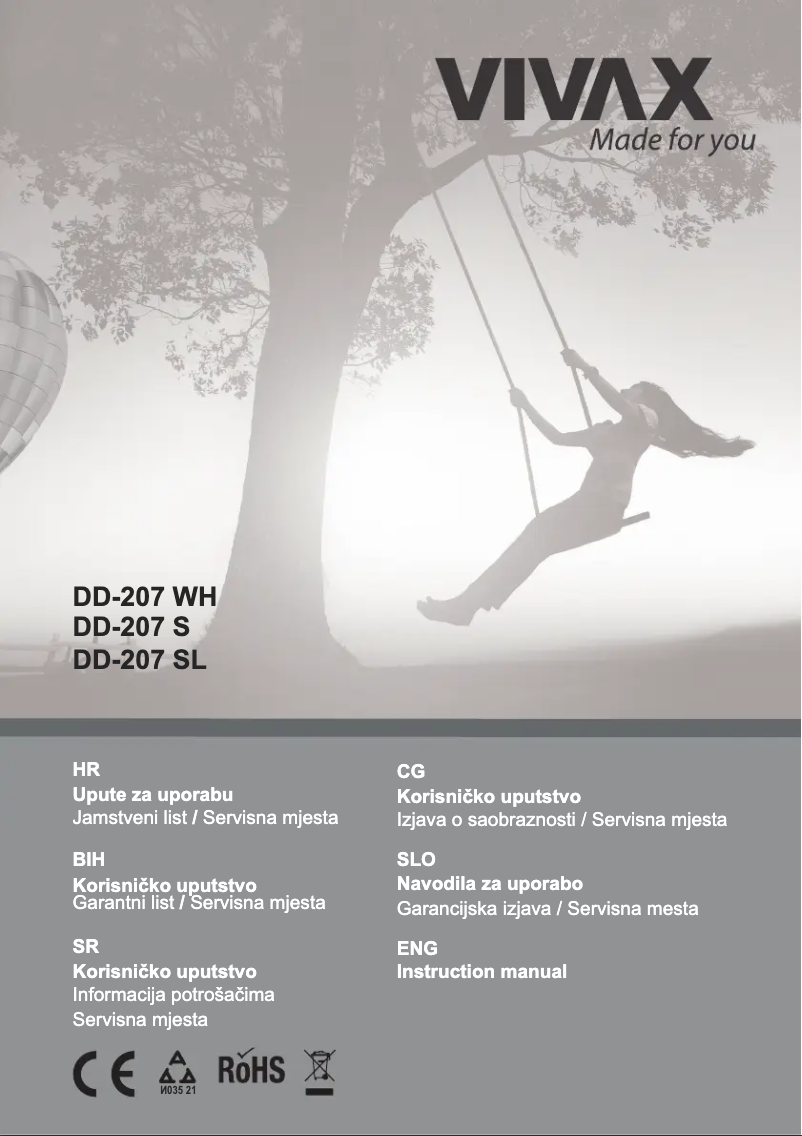 Page 1 of the manual User Manual Vivax DD-207 SL