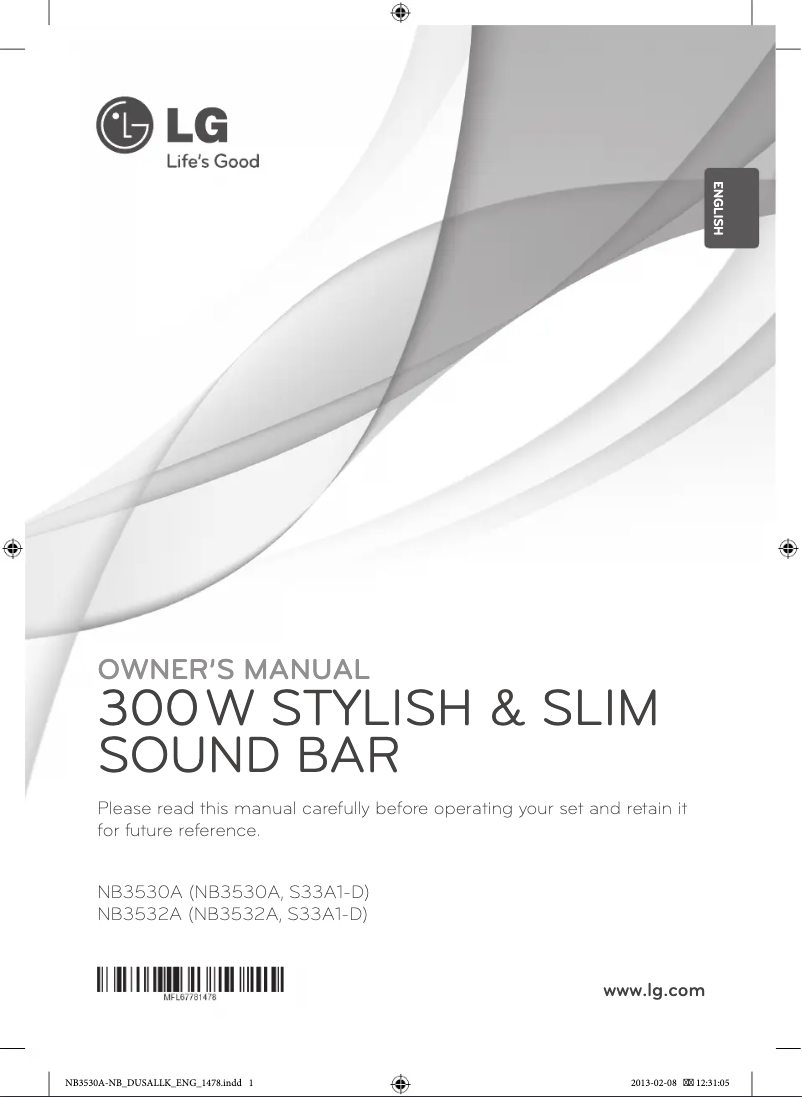 Page 1 de la notice Manuel utilisateur LG NB3532A