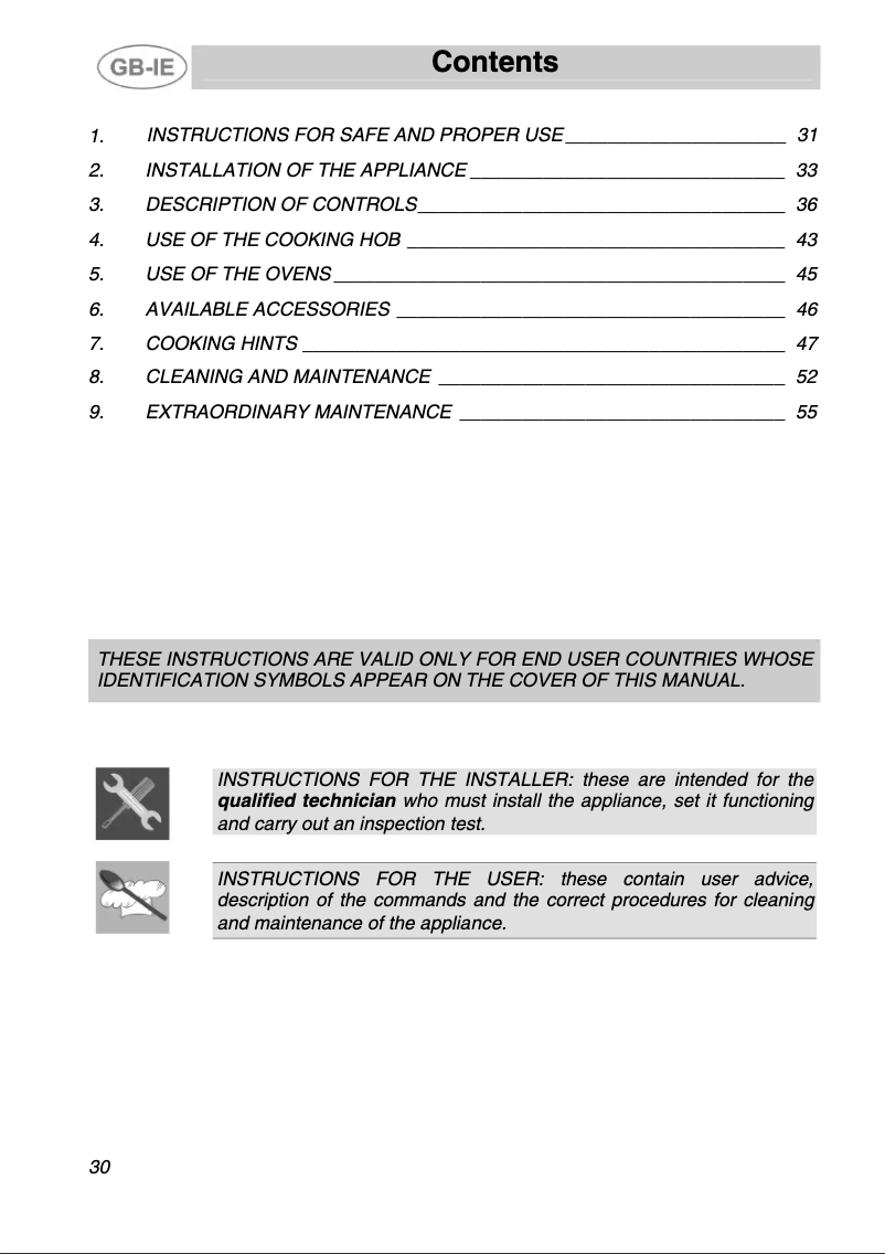 Page n°1 - Manuel utilisateur Smeg A42C-6