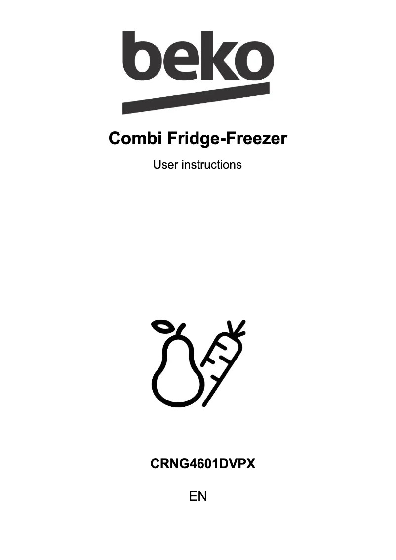 Page n°1 - Manuel utilisateur Beko CRNG4601DV