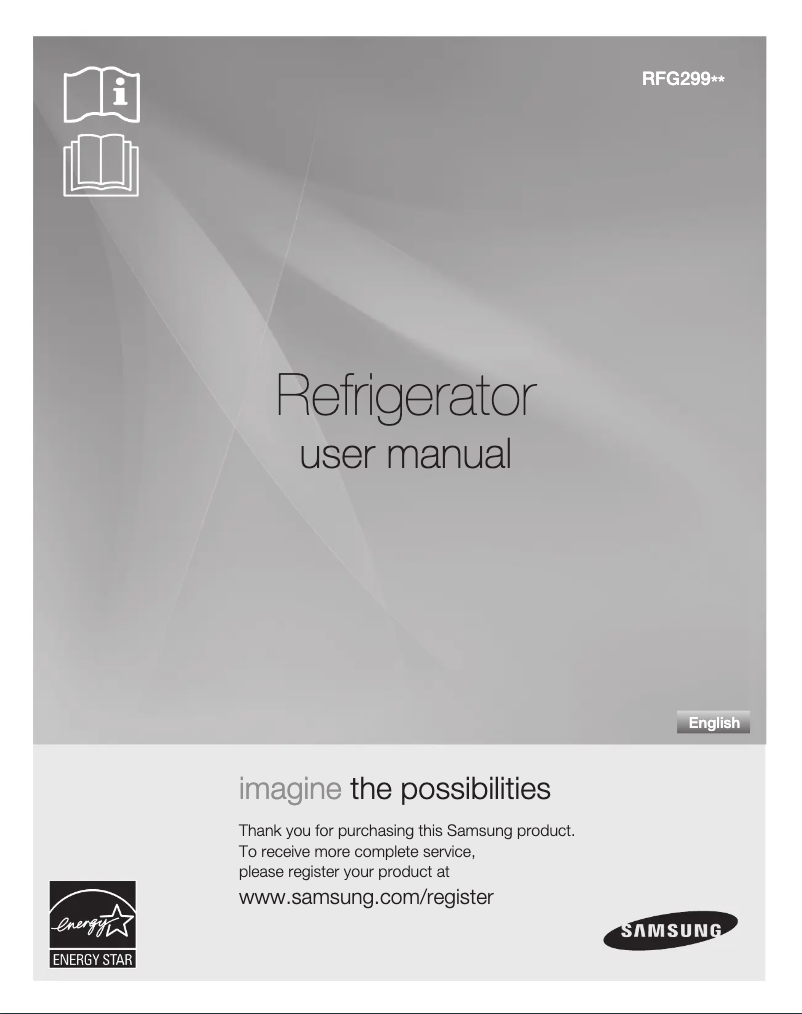 Page 1 de la notice Manuel utilisateur Samsung RFG299AARS