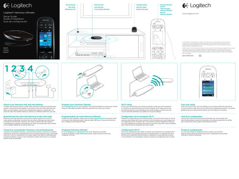 Página 1 del manual Manual de usuario Logitech Harmony Ultimate
