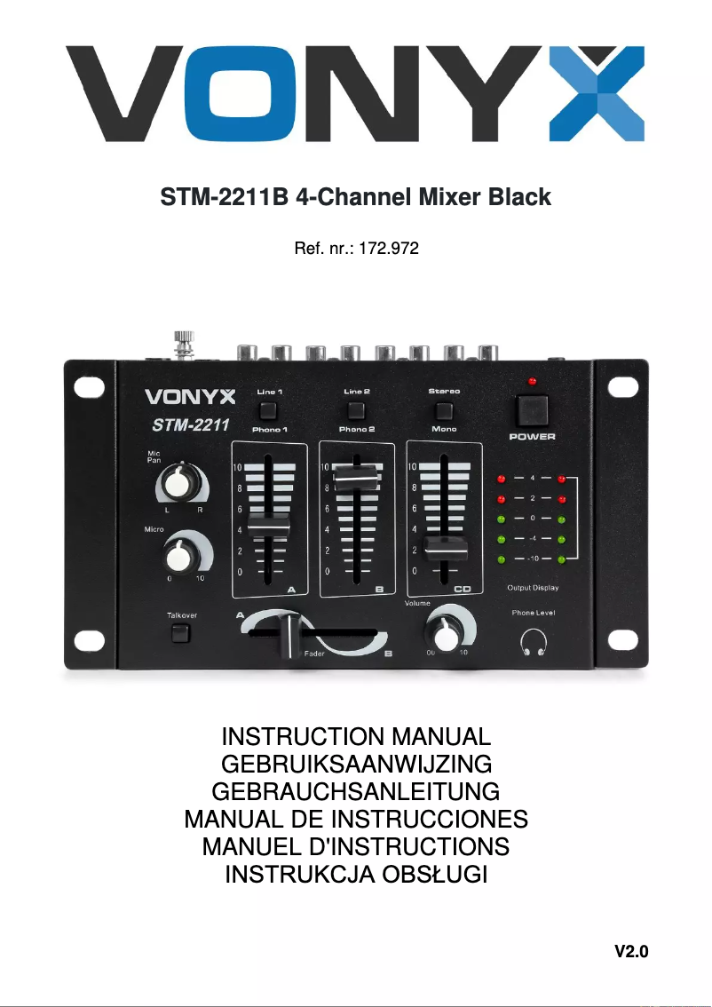 Imagen de la primera página del manual del dispositivo STM-2211B