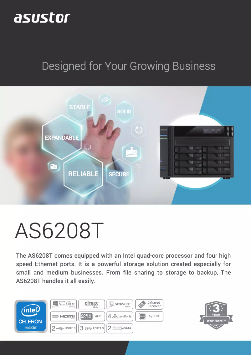 Image de la première page du manuel de l'appareil AS6208T