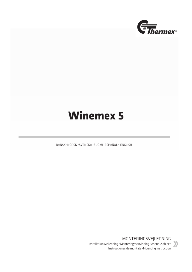 Page n°1 - Manuel utilisateur Thermex Winemex Blue 5