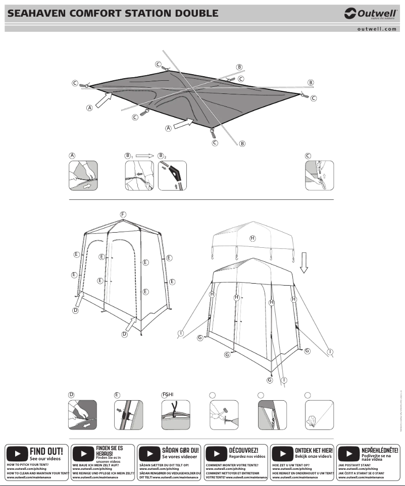 Page 1 de la notice Manuel utilisateur Outwell Seahaven comfort station double