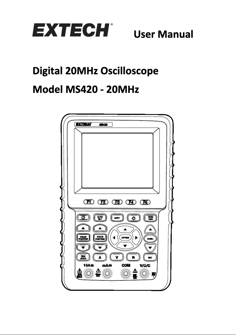Imagen de la primera página del manual del dispositivo MS420