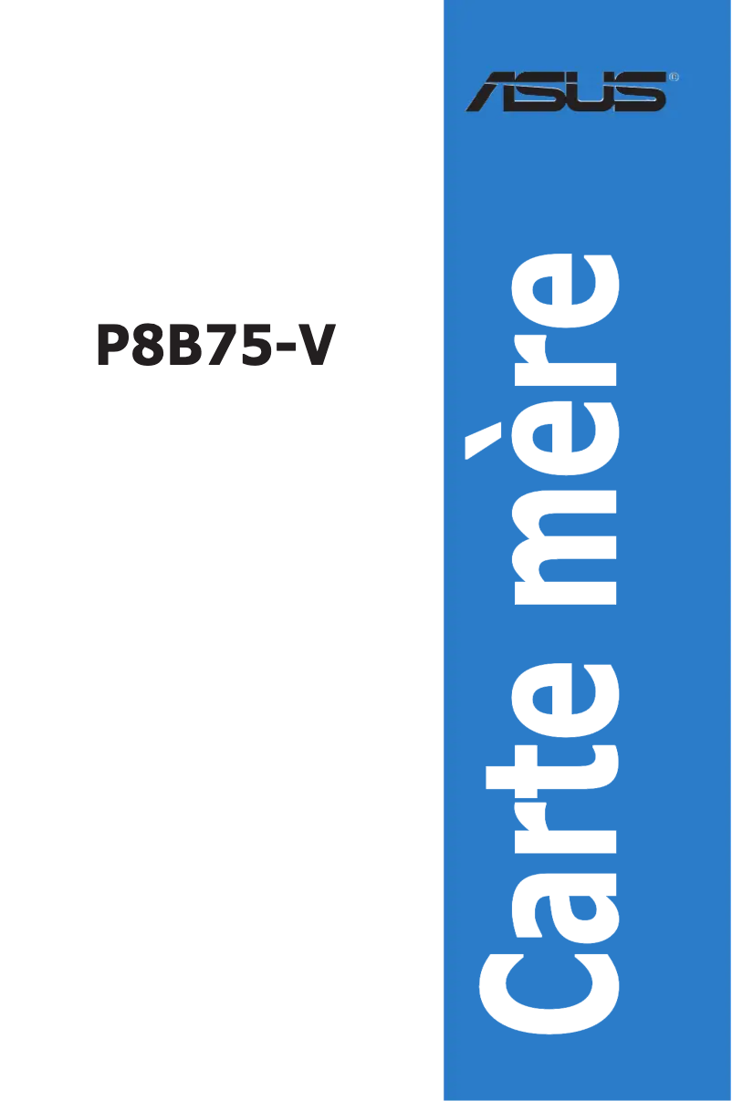 Image de la première page du manuel de l'appareil P8B75-V