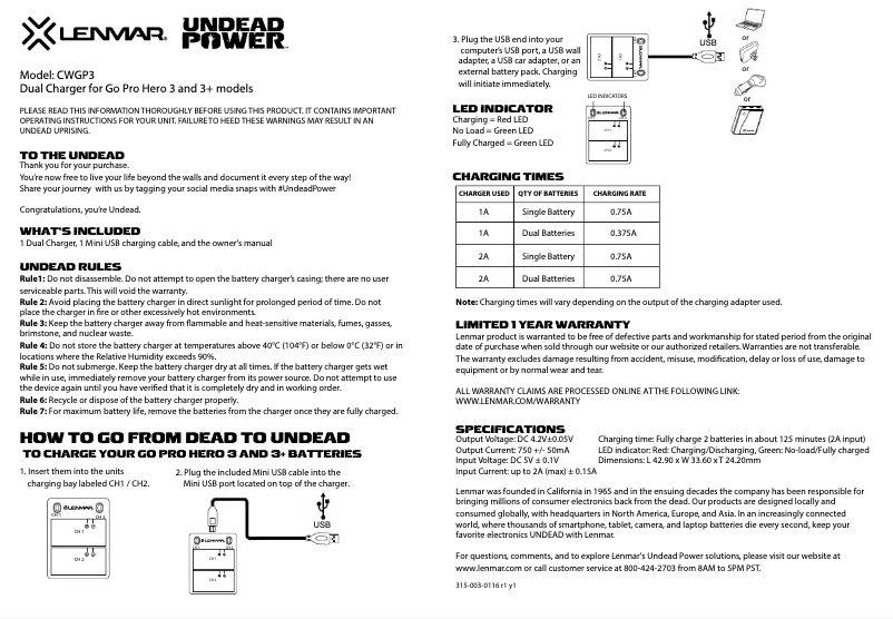 Imagen de la primera página del manual del dispositivo CWGP3