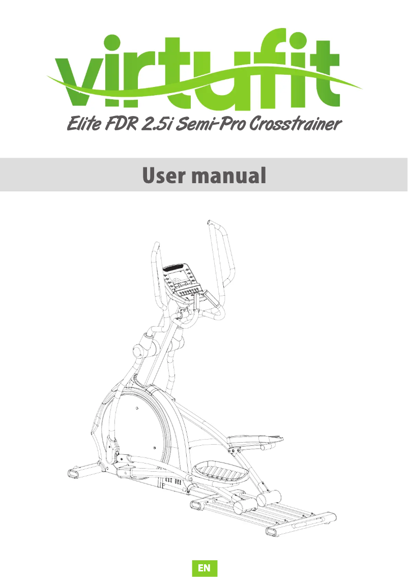 Page n°1 - Manuel utilisateur VirtuFit Elite FDR 2.5i