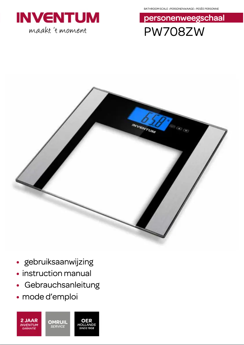 Image de la première page du manuel de l'appareil PW708ZW