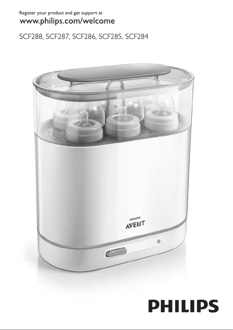 Imagen de la primera página del manual del dispositivo Avent SCF286