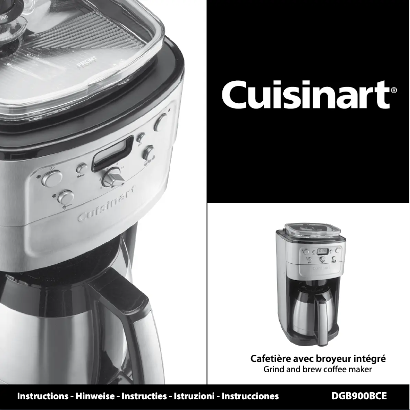 Page 1 de la notice Manuel utilisateur Cuisinart DGB-900
