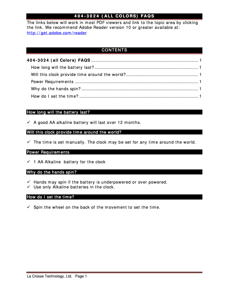 Image de la première page du manuel de l'appareil 404-3024PH