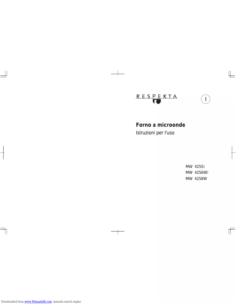 Page 1 de la notice Manuel utilisateur Respekta MW 4258W
