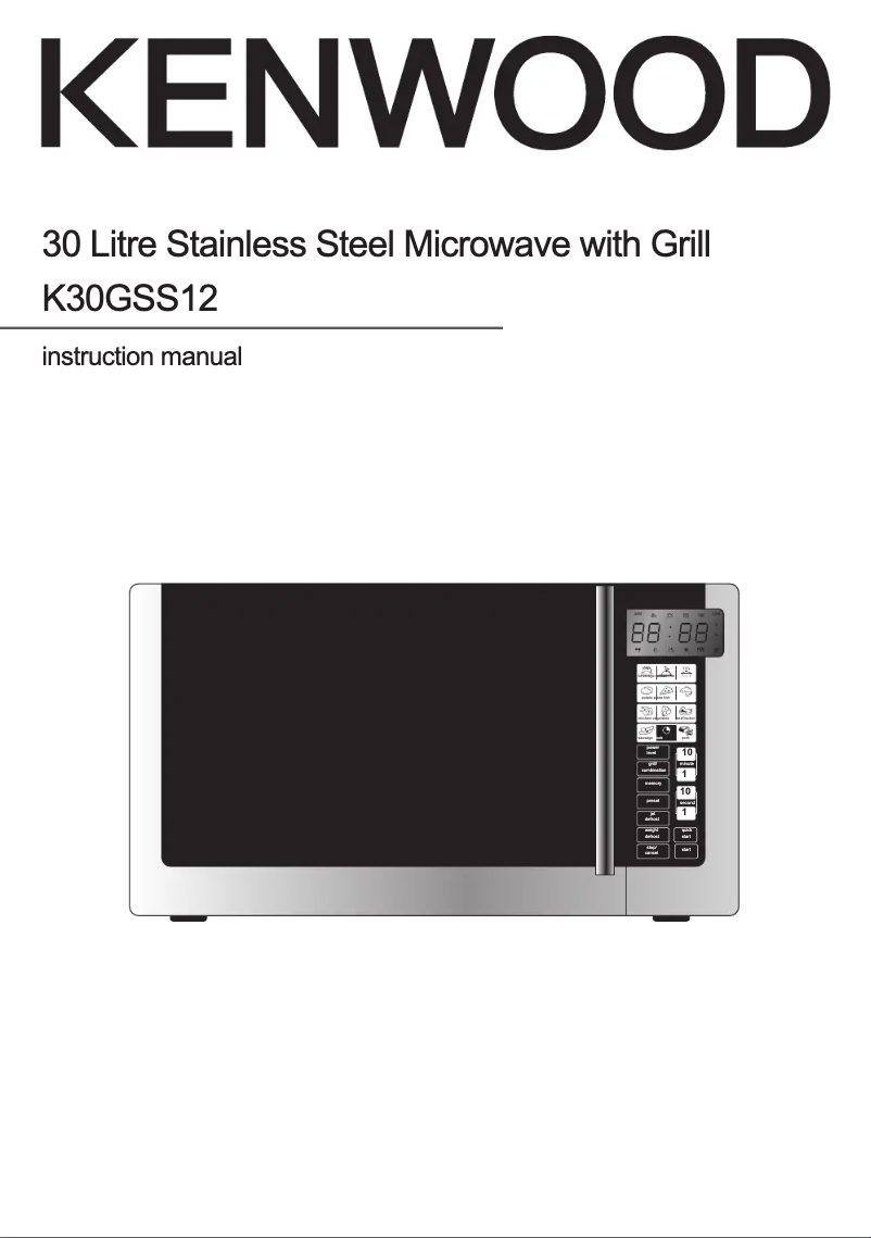 Image de la première page du manuel de l'appareil K30GSS12