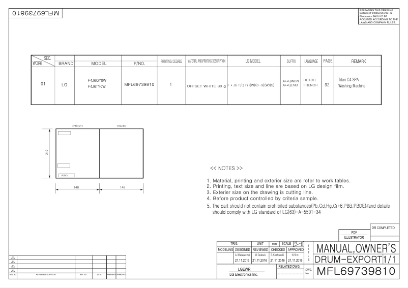 Página 1 del manual Manual de usuario LG FH4J6TS8